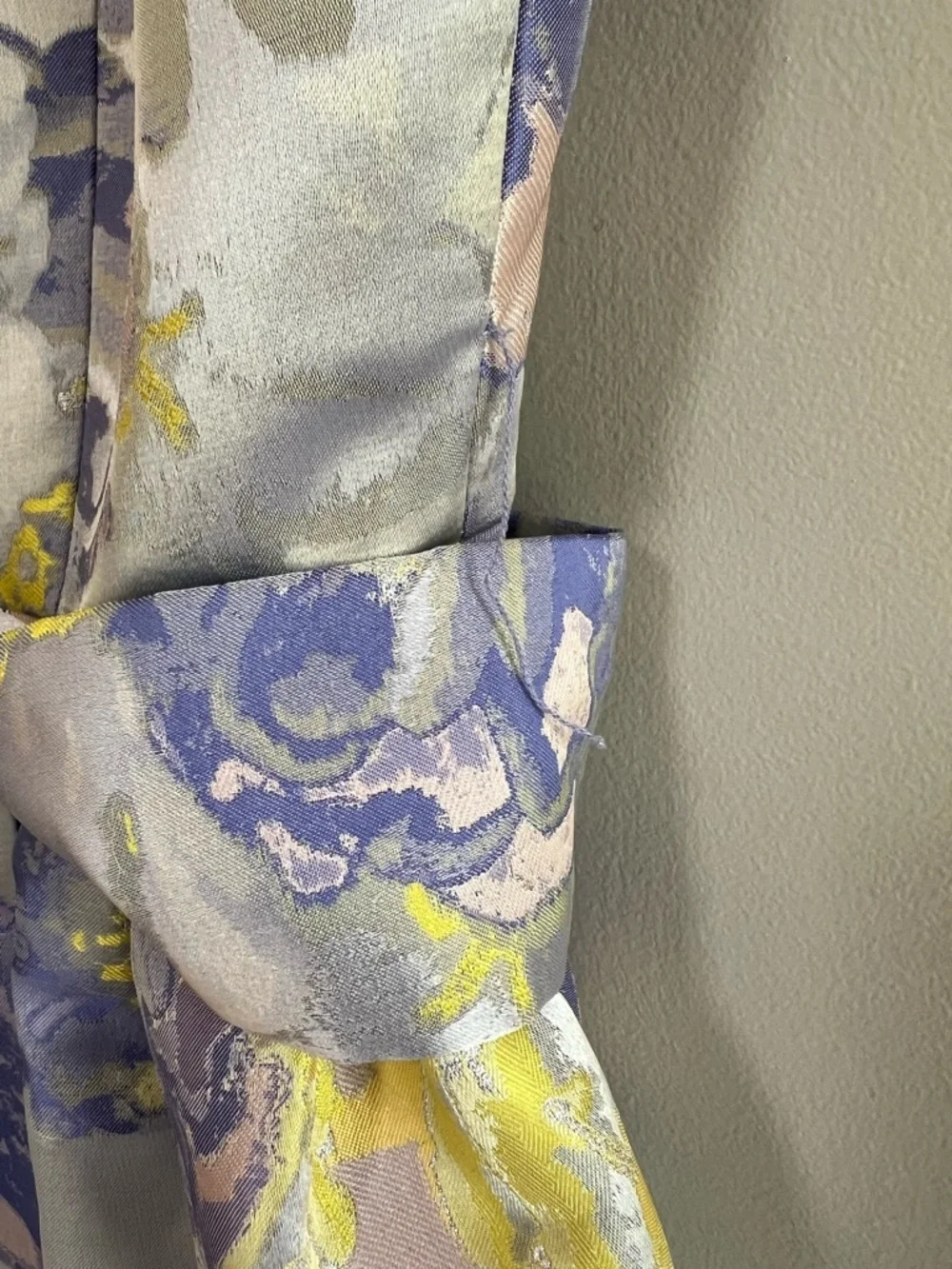 Alex Marie Diana Floral Fancy Party Belted Midi Dress in Yellow/Purple, 4 - Picture 6 of 12